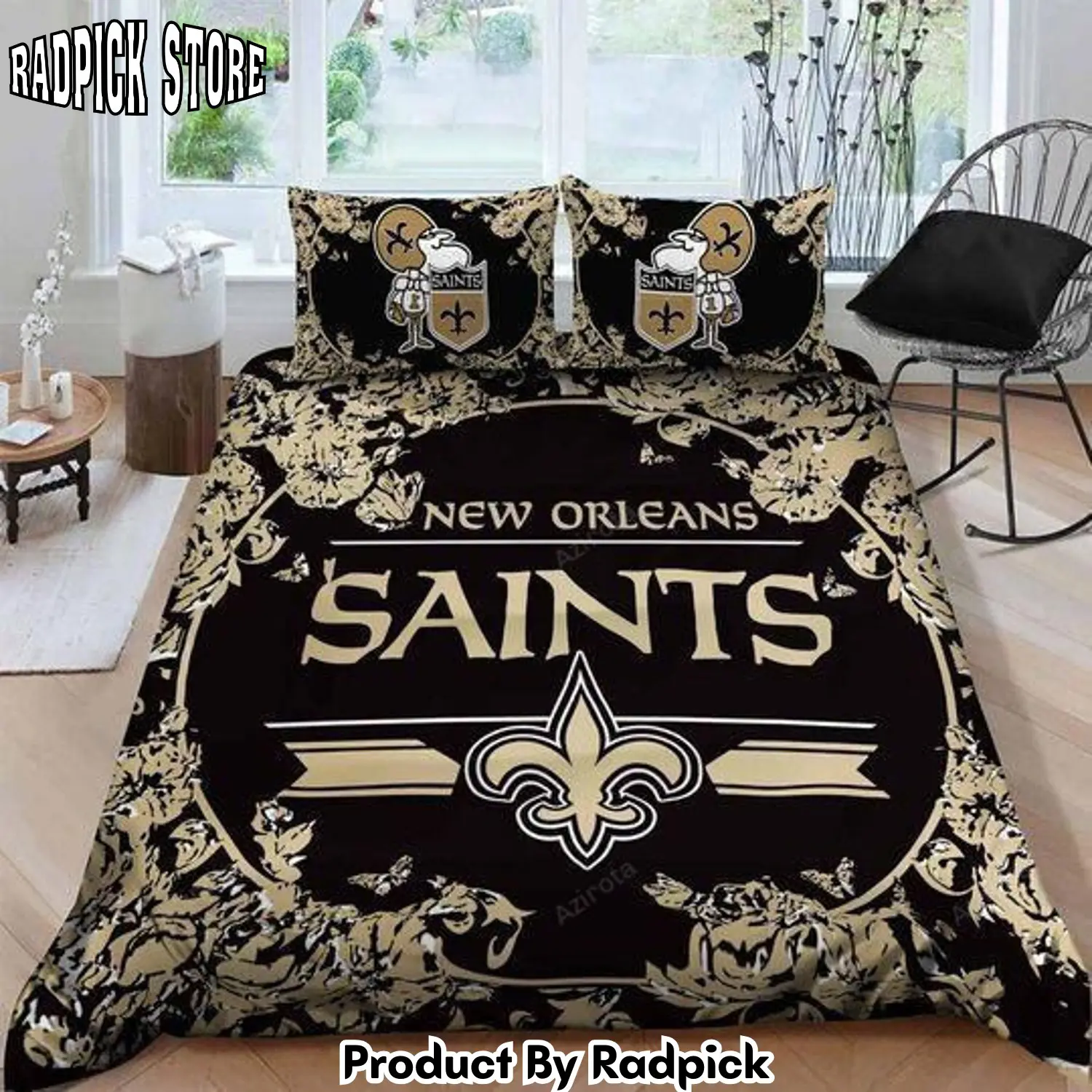 Radpick v6 new orleans saints bedding set ver 3 duvet cover pillow cases decor home rp327512